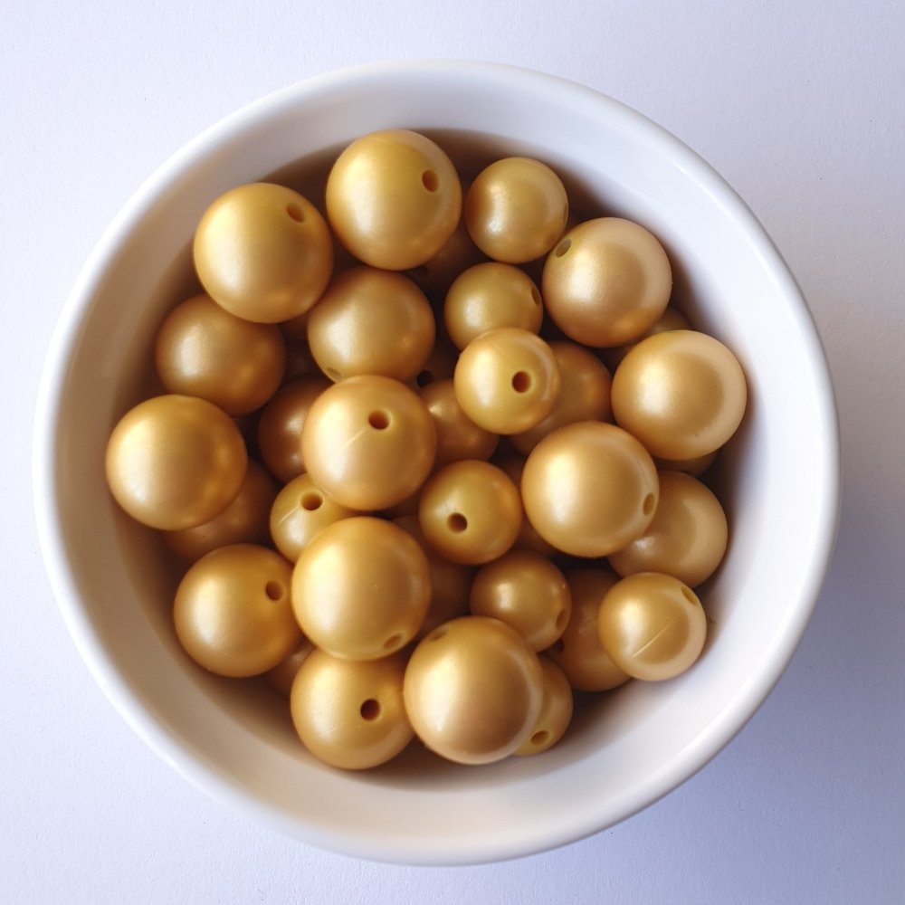 Painted Metallic Painted Silicone Beads - Hey Beadly