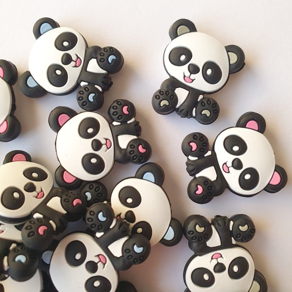 Panda Silicone Beads - Hey Beadly