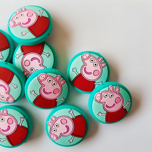 Peppa Pig Silicone Beads - Hey Beadly