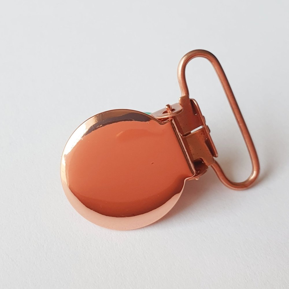 Rose Gold Metal Pacifier Clips - Hey Beadly