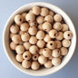 Round Beech Wood Beads - Hey Beadly