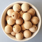 Round Beech Wood Beads - Hey Beadly