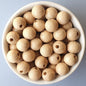 Round Beech Wood Beads - Hey Beadly