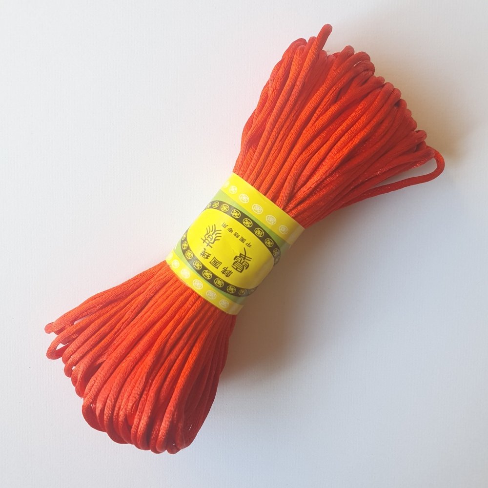 Satin Nylon Cord - 2.0mm (20m bundles) - Hey Beadly
