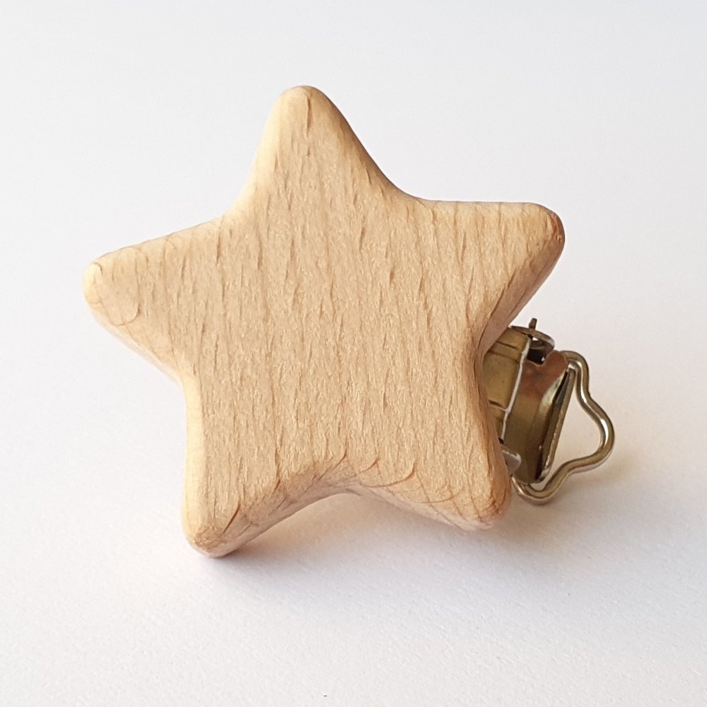 Shaped Beech Wood Clips - Hey Beadly