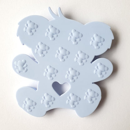 Silicone Bear Teether - Pastel Blue - Hey Beadly