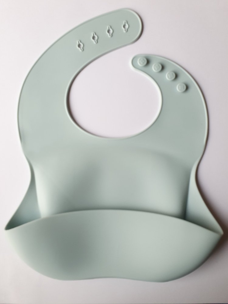 Silicone Bib - Dusty Blue - Hey Beadly