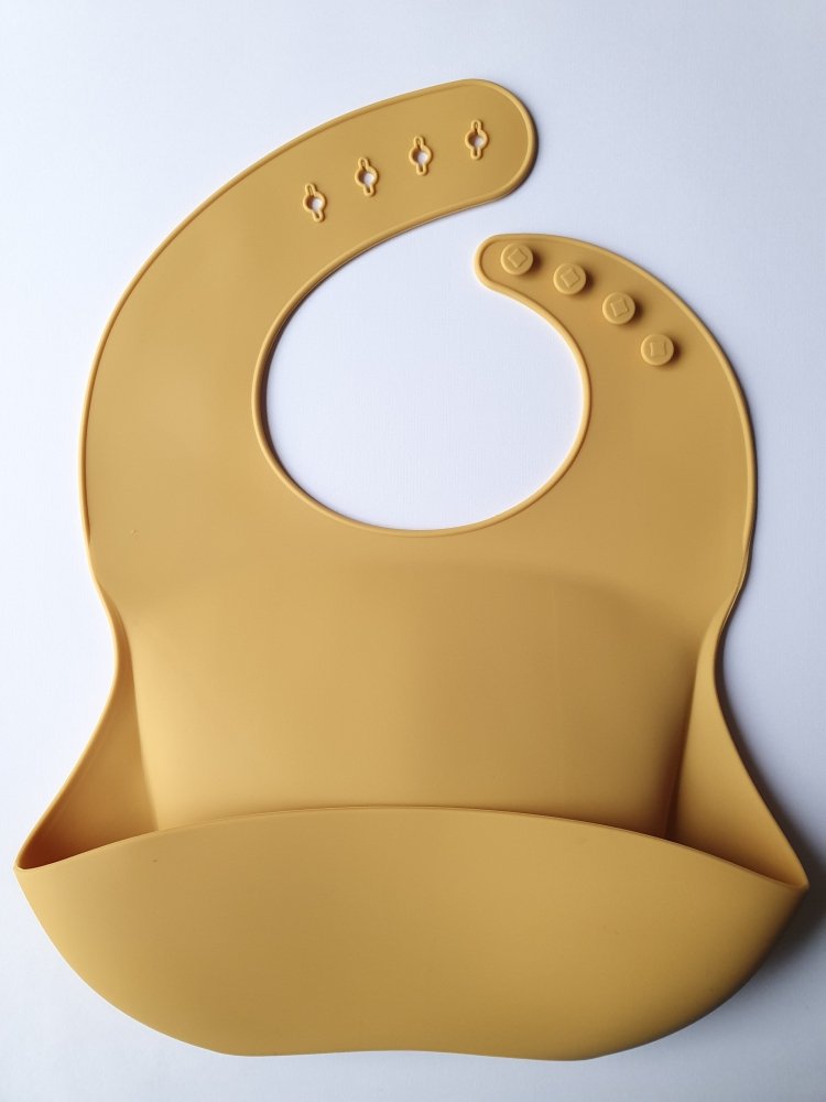 Silicone Bib - Mustard - Hey Beadly