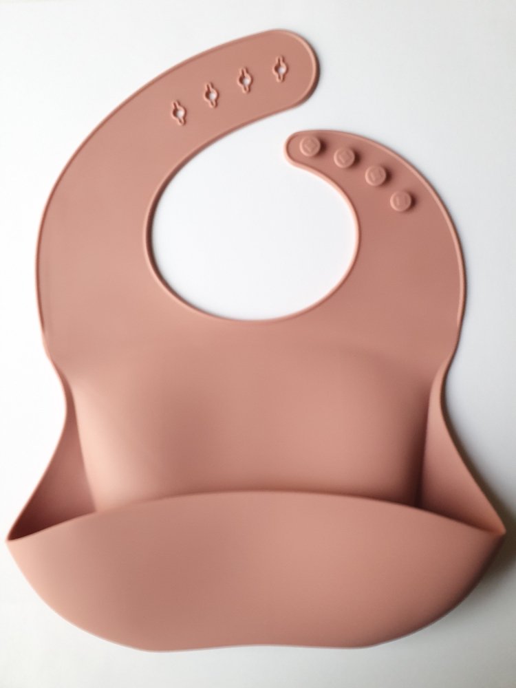 Silicone Bib - Rose - Hey Beadly
