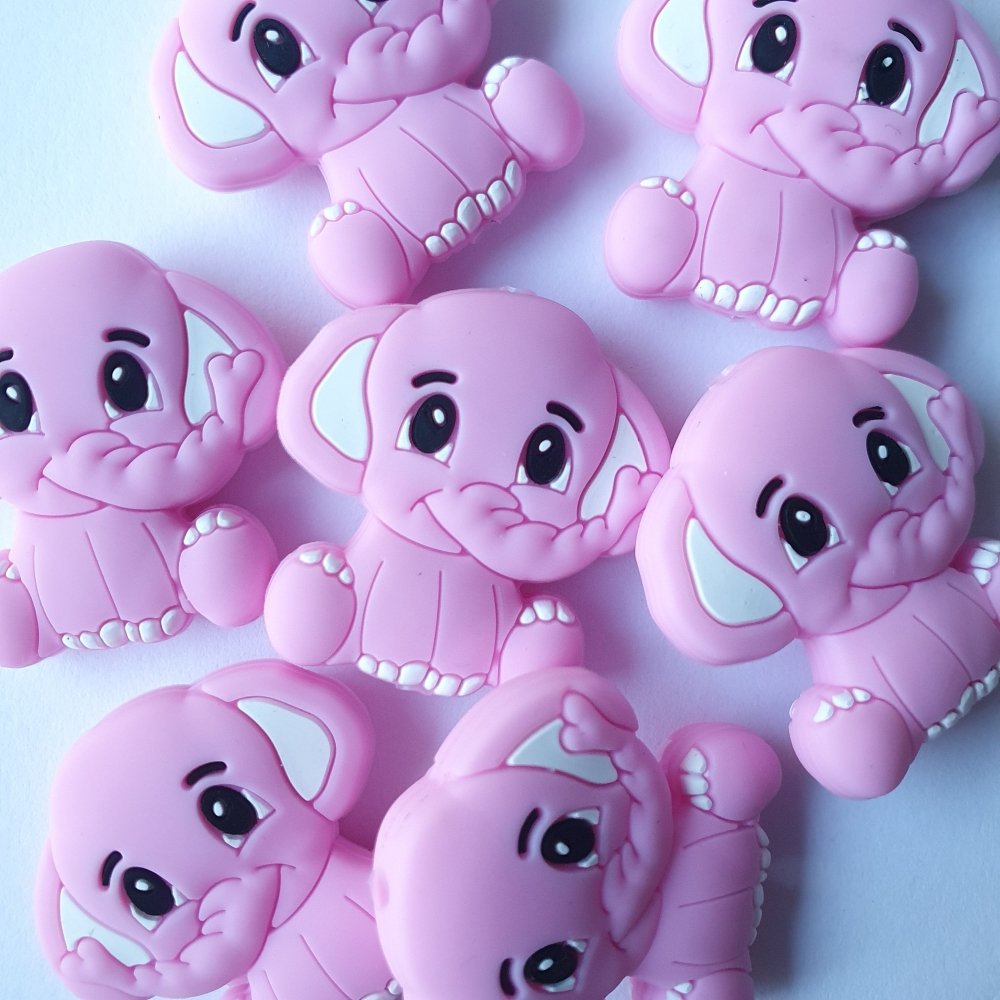 Silicone Elephant Beads - Hey Beadly