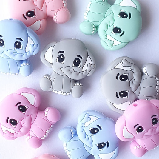 Silicone Elephant Beads - Hey Beadly