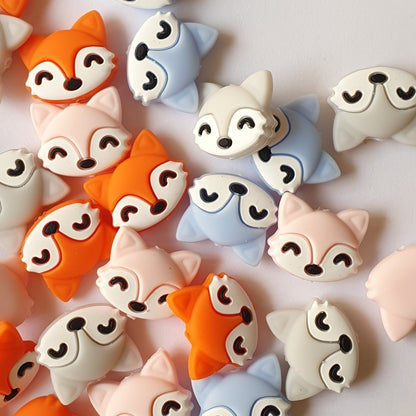 Silicone Fox Beads - Hey Beadly