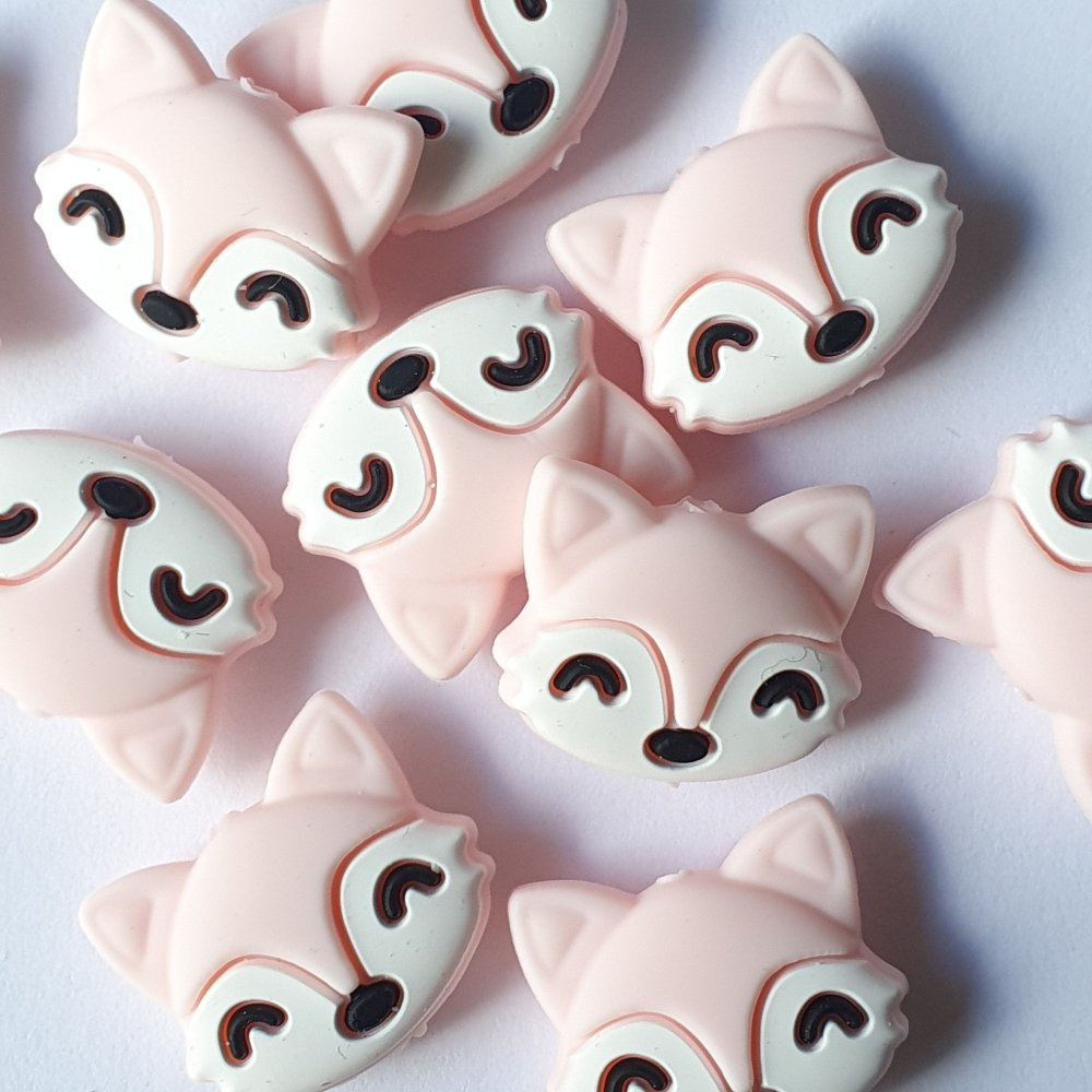 Silicone Fox Beads - Hey Beadly