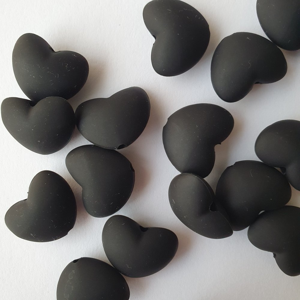 Silicone Heart Beads - Hey Beadly