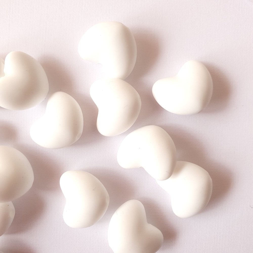 Silicone Heart Beads - Hey Beadly