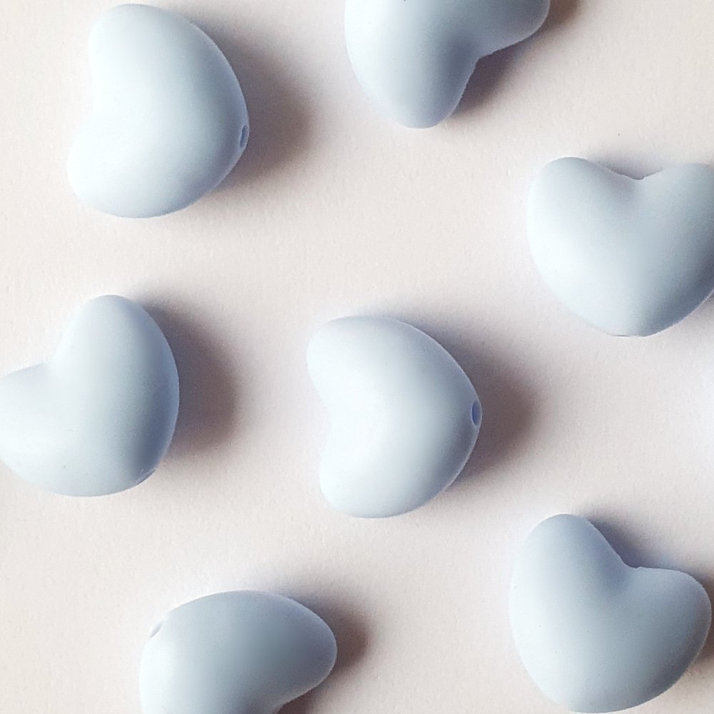 Silicone Heart Beads - Hey Beadly