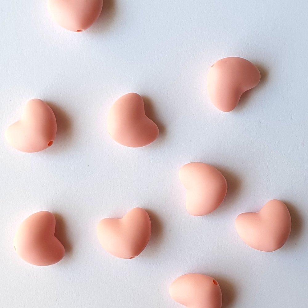 Silicone Heart Beads - Hey Beadly