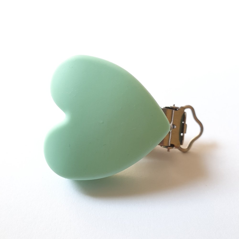 Silicone Heart Pacifier Clips - Hey Beadly