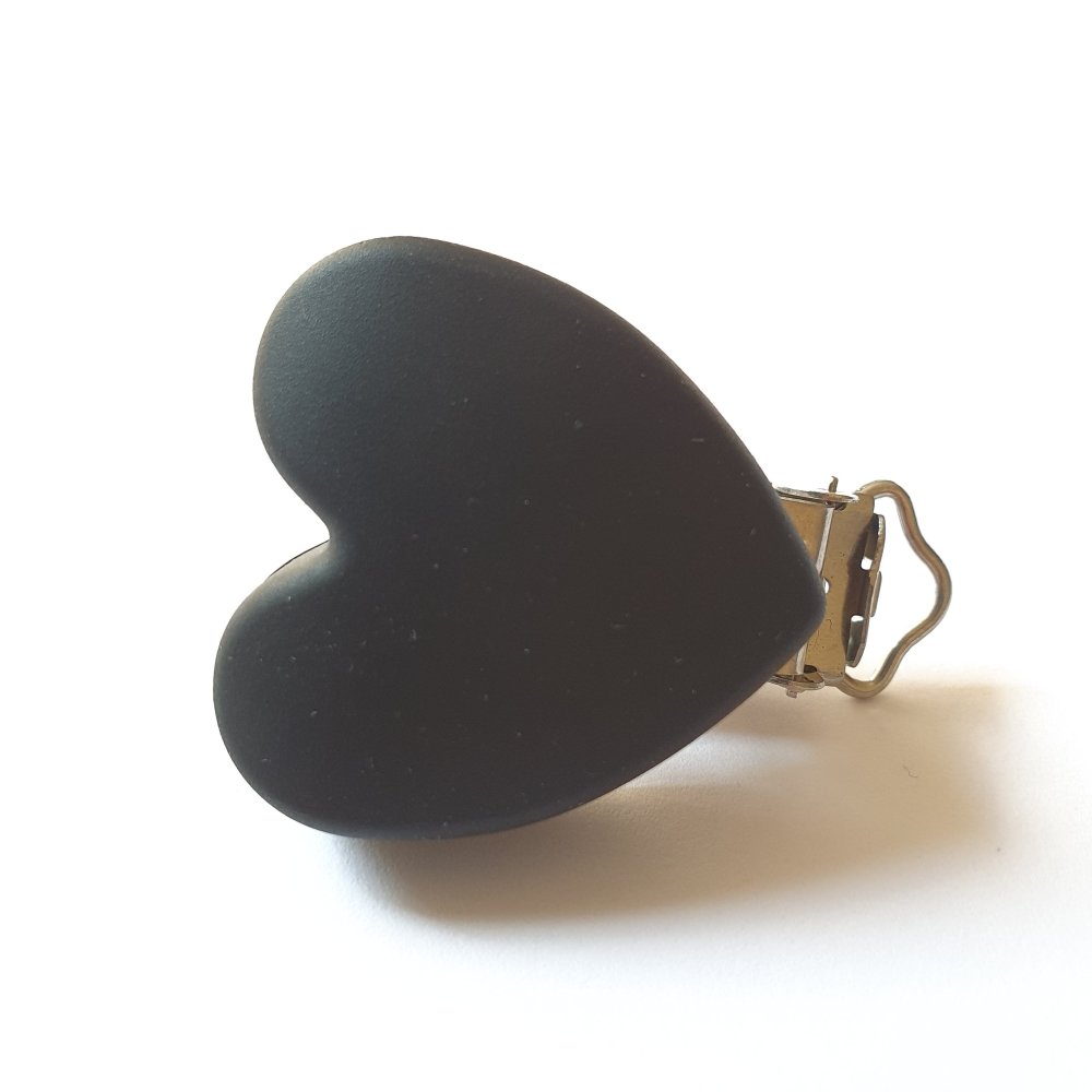 Silicone Heart Pacifier Clips - Hey Beadly