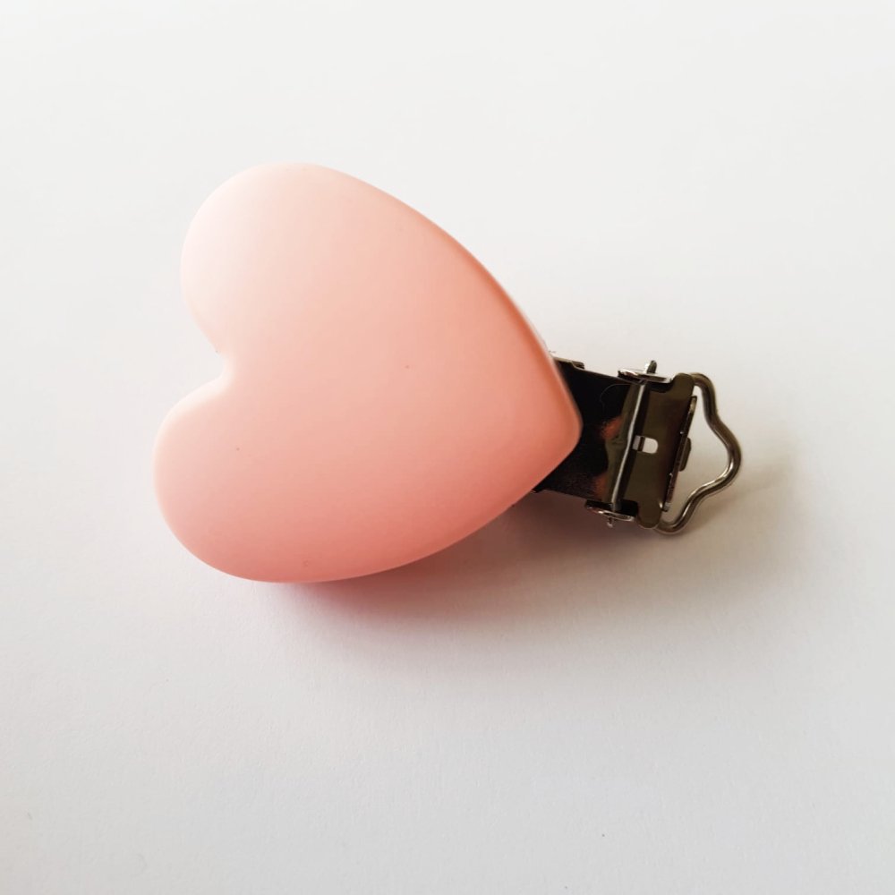 Silicone Heart Pacifier Clips - Hey Beadly