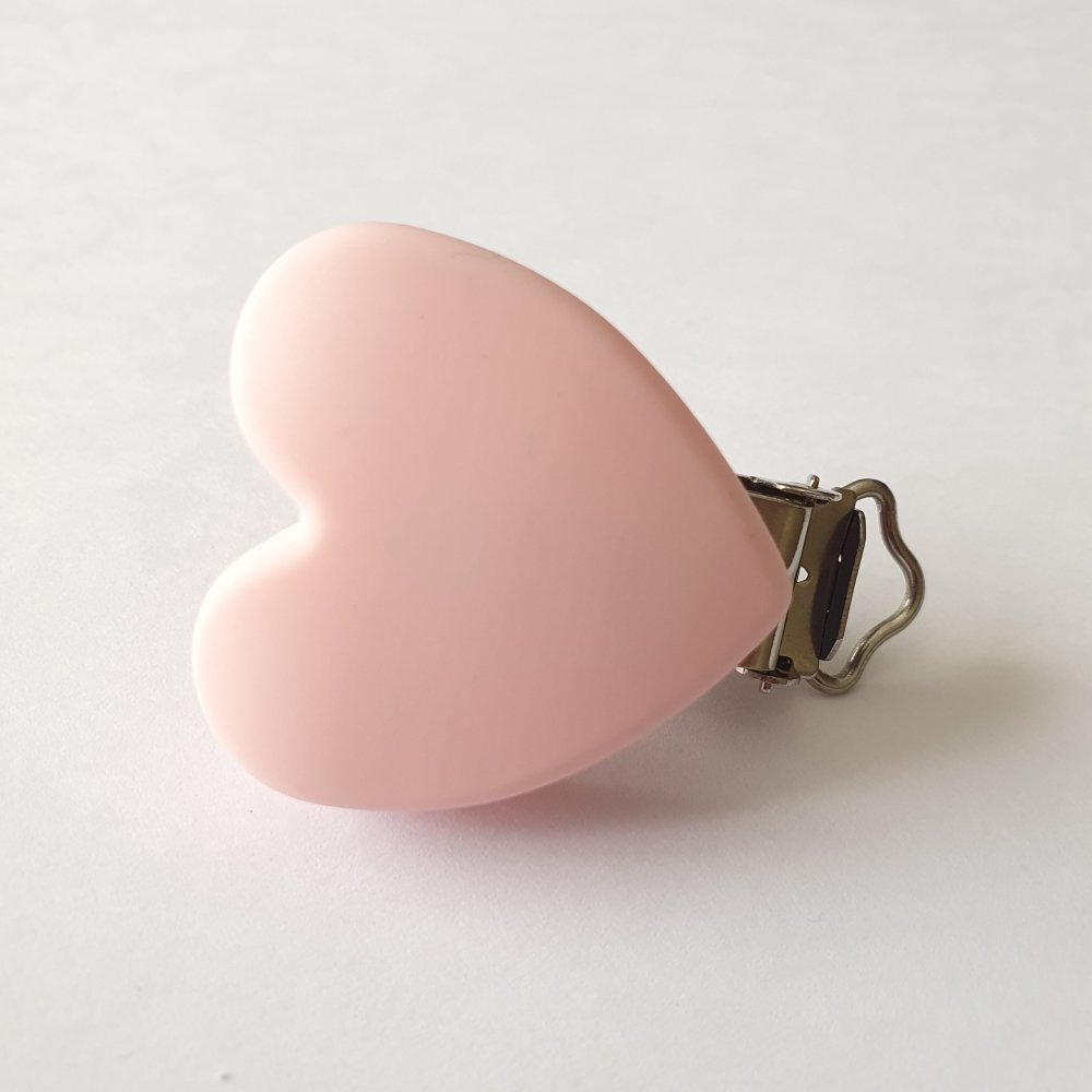 Silicone Heart Pacifier Clips - Hey Beadly