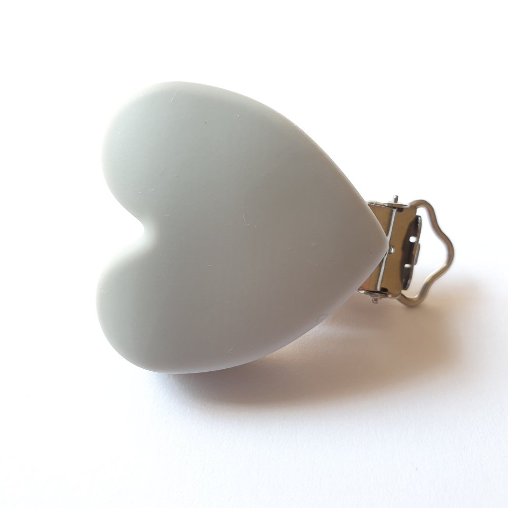 Silicone Heart Pacifier Clips - Hey Beadly