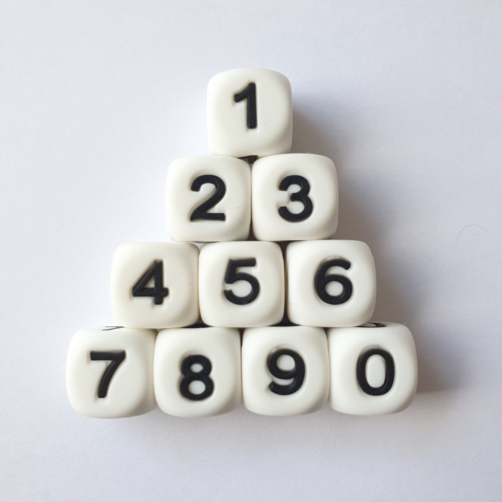 Silicone Number Beads - Hey Beadly