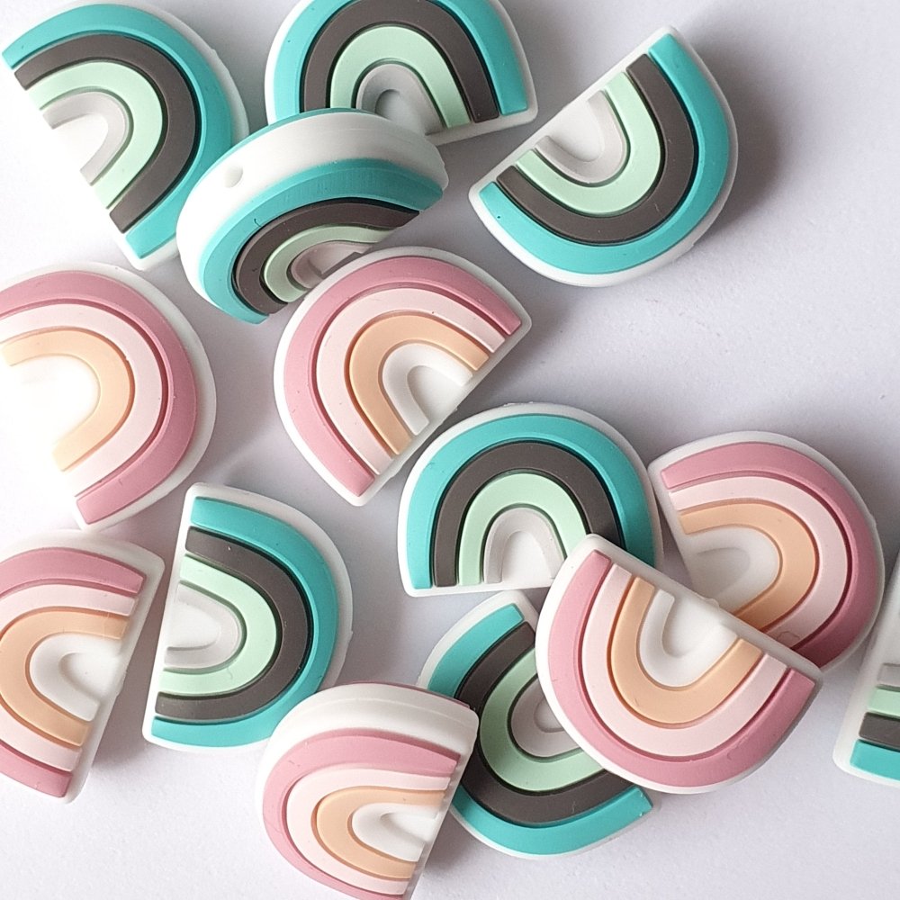 Silicone Rainbow Beads - Hey Beadly
