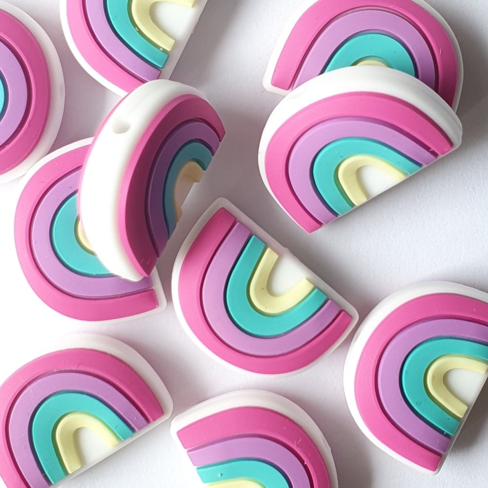 Silicone Rainbow Beads - Hey Beadly