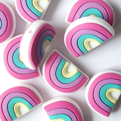 Silicone Rainbow Beads - Hey Beadly