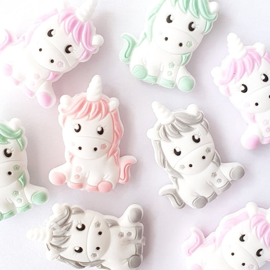 Silicone Unicorn Beads - Hey Beadly
