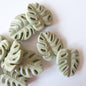 Small Monstera Leaf Silicone Beads - Hey Beadly