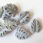 Small Monstera Leaf Silicone Beads - Hey Beadly