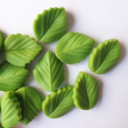 Small Silicone Leaf Beads - Hey Beadly