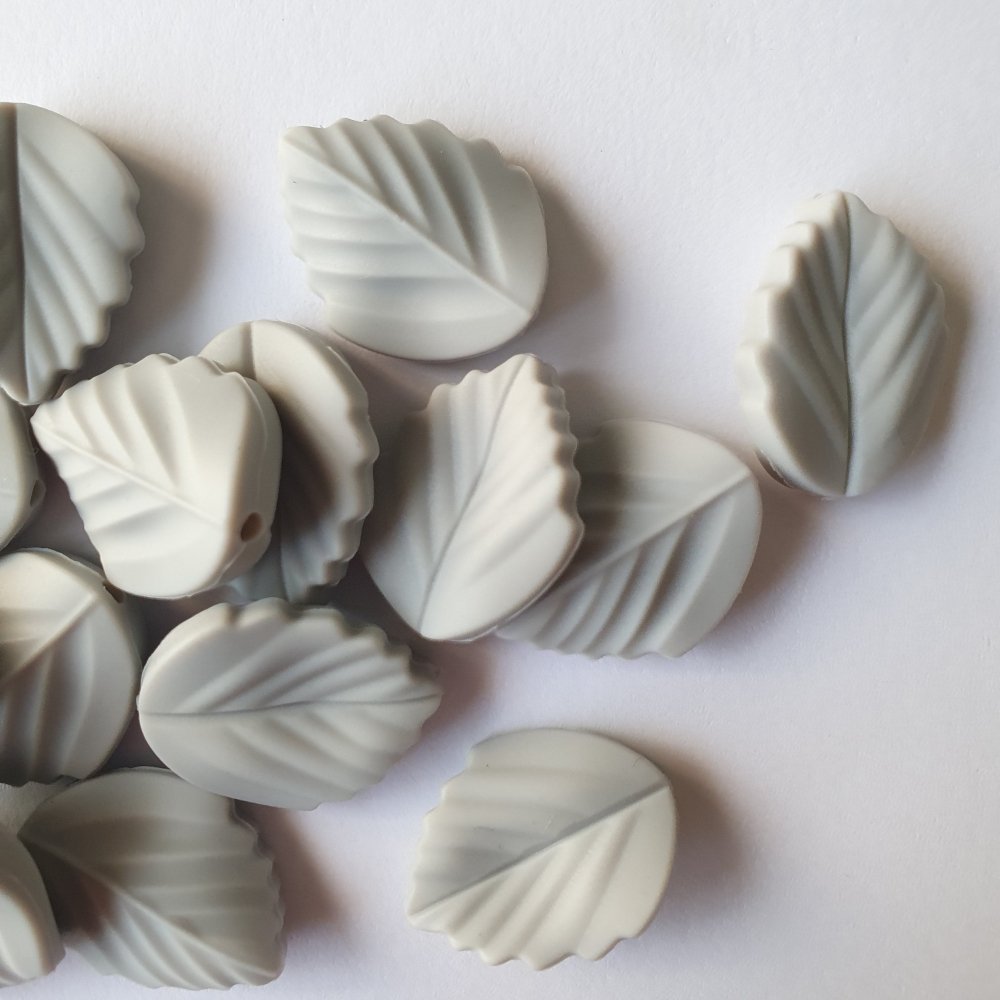 Small Silicone Leaf Beads - Hey Beadly