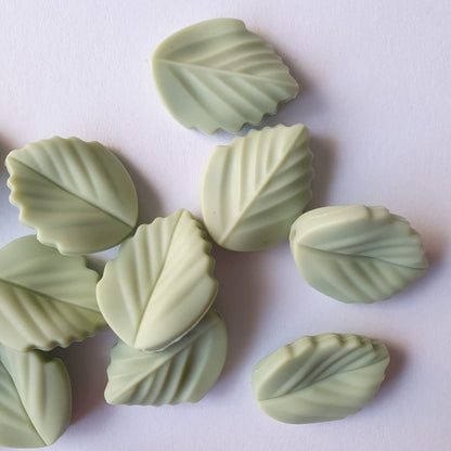 Small Silicone Leaf Beads - Hey Beadly