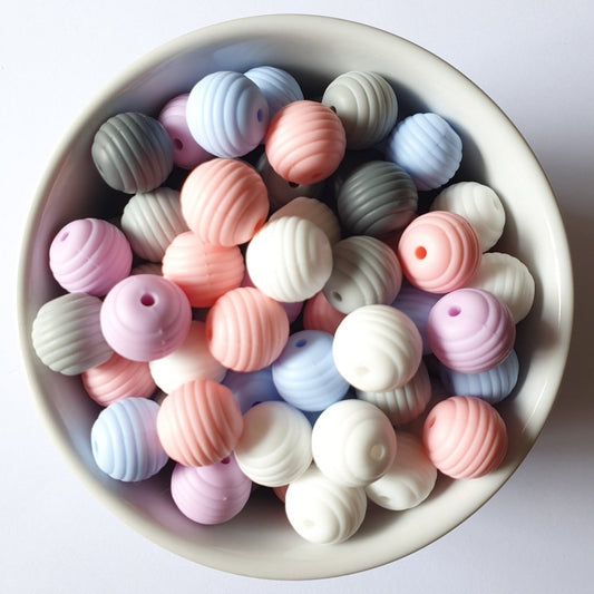 Spiral / Beehive Silicone Beads 14mm - Hey Beadly