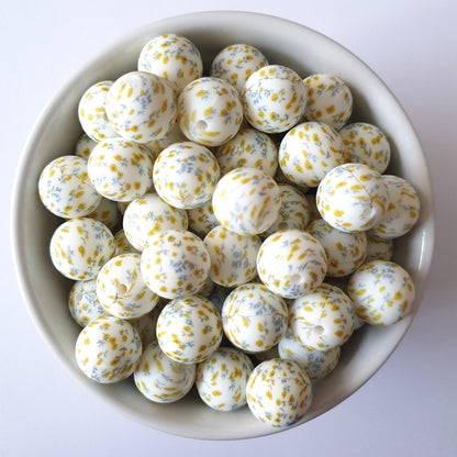 Spring Floral Silicone Print Beads - Hey Beadly