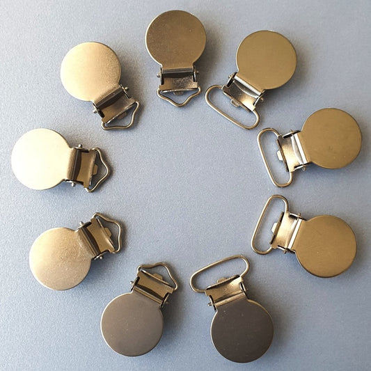 Stainless Steel Pacifier Clips (Flat Top) - Hey Beadly