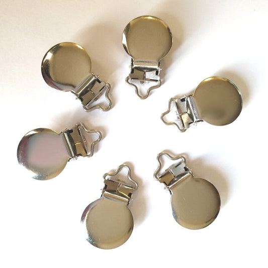 Stainless Steel Pacifier Clips (Hooked Ring) - Hey Beadly