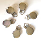 Stainless Steel Pacifier Clips (Hooked Ring) - Hey Beadly