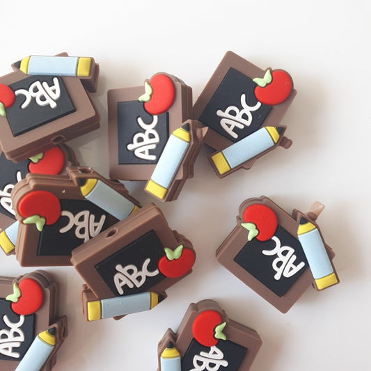 Teacher Blackboard Silicone Beads - Hey Beadly