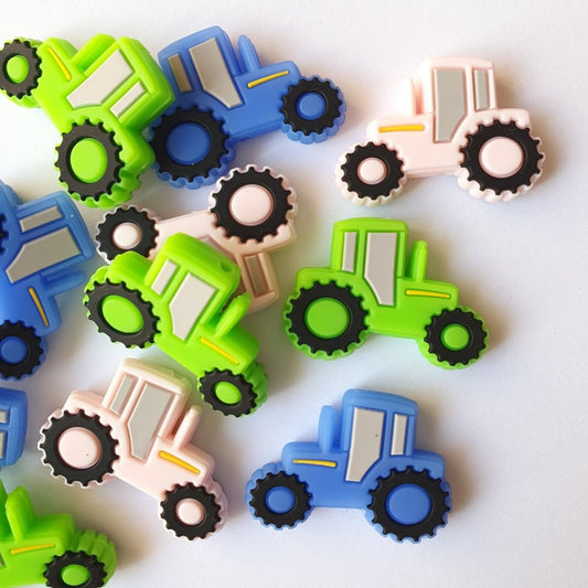 Tractor Silicone Beads - Hey Beadly