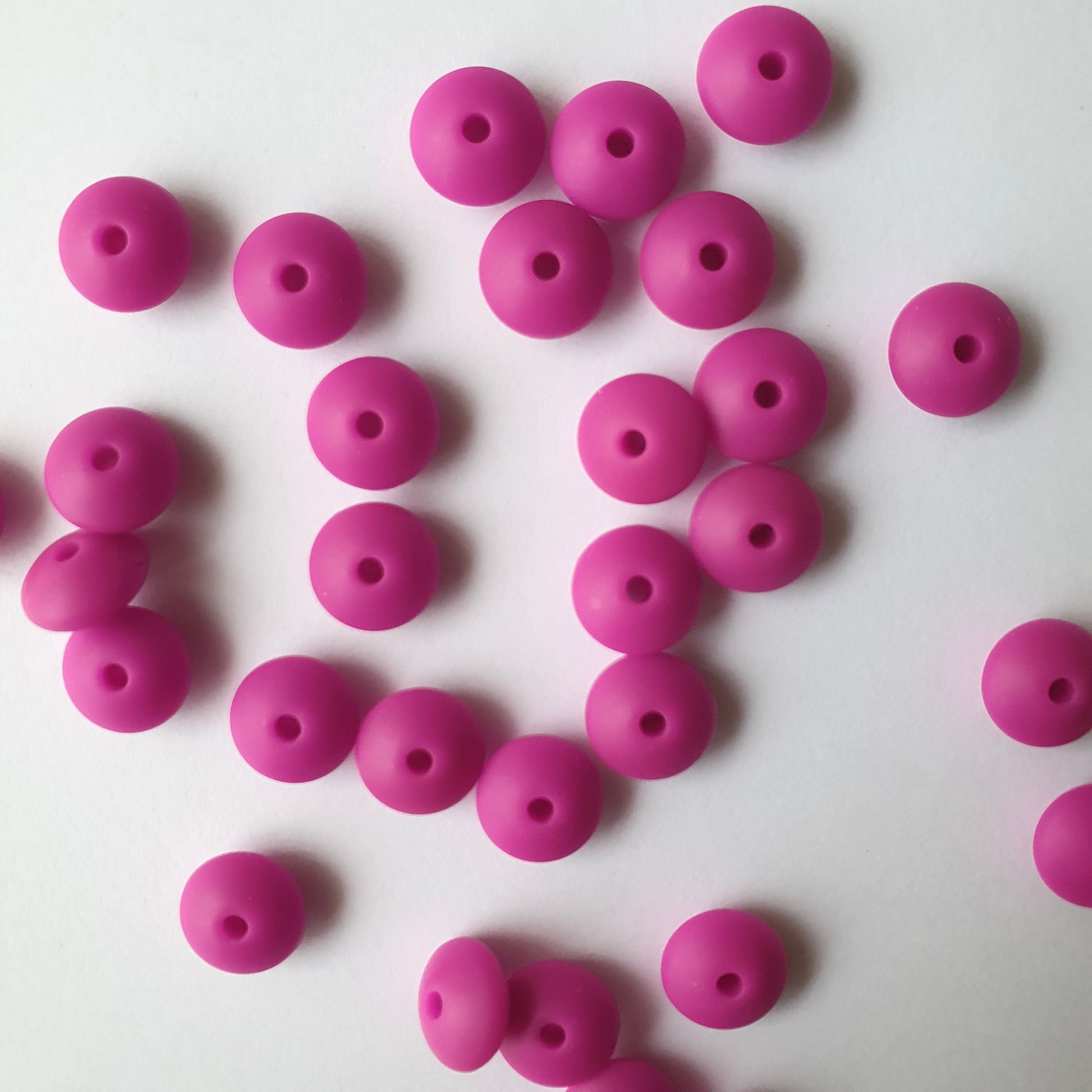 violet lentil silicone beads