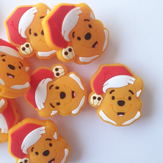 Winnie The Pooh Face Silicone Beads - Hey Beadly